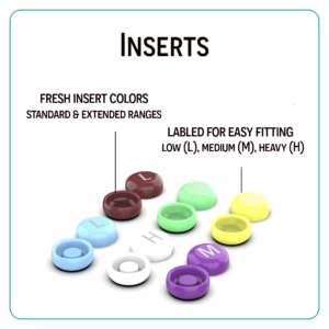 DRA Inserts - new colors and labeled for easy fitting